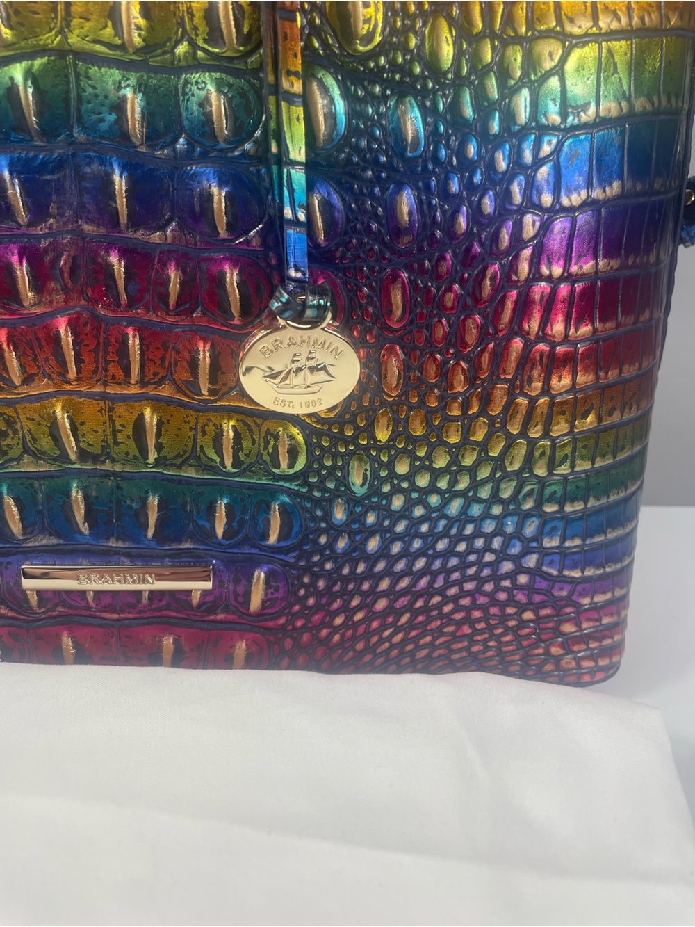 Brahmin NWOT Small Elaine Melbourne Satchel - Picture 3 of 15